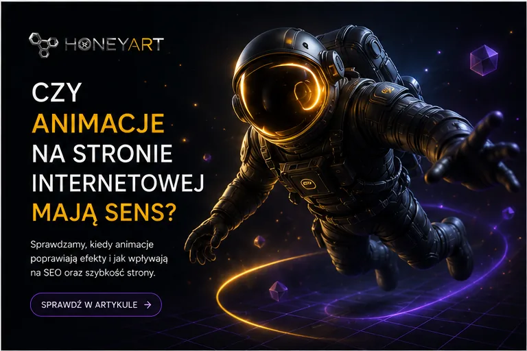 Astronauta w animowanej scenie 3D — okładka artykułu o sensie animacji na stronie internetowej